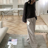 Kanji Pocket Corduroy Banding Long Wide Pants