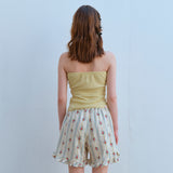 ワッフルチューブトップ / WAFFLE TUBE TOP, YELLOW PEAR
