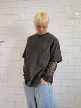 VENTIQUE Pigment Layered Flame Long Sleeve 2color
