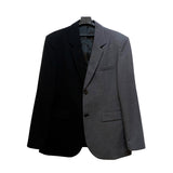 Contrast-Toned Blazer and Straight Pants Set (6684830924918)