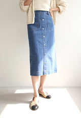 ローザデニムスカート / ROSA DENIM SK / H LINE SKIRT