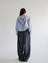 ピーナッツクロップジップアップ/Peanut Crop Hood Zip Up (4color)