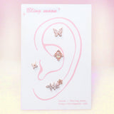 ヤングロングバタフライピアス / [Styling] Younglong Butterfly Piercing 4 Set