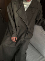Pleddy Roden Double Wool Long Coat (3color)
