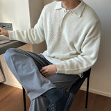 ハチボタンカラーニットウェア / LMN Hachi Button Collar Knitwear (7 colors)