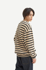 クレムカラーレスカーディガンシャツ/Creme collarless cardigan shirt C6 Ivory&Black