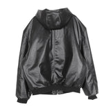 No.0458 leather hood bomber padding JP