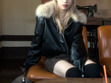 vintage fur two-way blouson jumper