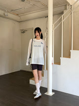DIMUエアメッシュブロックコアプリント長袖Tシャツ