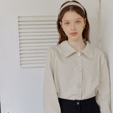 CHECK PUFF SHIRT_BEIGE (6600105525366)