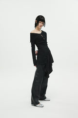 SLIT LAYERED DRESS (6688671989878)