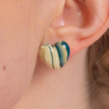 2022パントンマーブリングピアス/2022 Pantone Heart Marbling earring (BG)
