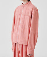 NO COLLAR CROPED JACKET (PINK) / SET-UP