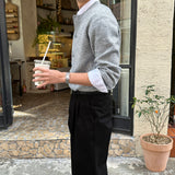 カシミアハッチラウンドカーディガン  (8カラー)