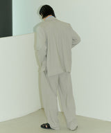 UNISEX PINTUCK STITCH WIDE PANTS M - LIGHT BEIGE (6689417560182)