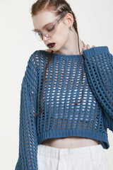 バイクロップドニット/BAY CROPPED KNIT