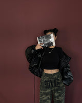 Camouflage Lettering Jogger Pants