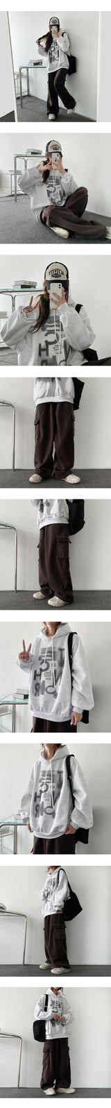 [Fleece] Tech king oversized fit hoodie