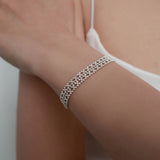 シルバーフルールブレスレット / silver fleur bracelet (vermeil)