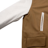 [UNISEX] Reversible Wool-Blend Varsity Coat (Brown) (6656669909110)