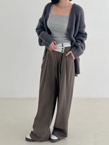 アルパカウールボクシーカーディガン / Alpaca wool boxy cardigan (4color)