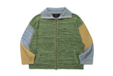 TONE VARIATION BOUCLE KNIT ZIP UP