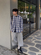 Avant-check hooded shirt  3C