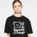ドローイングフェイバリットシングショートスリーブT / Drawing FAVORITE THINGS Short Sleeve Tee_Black/White Logo