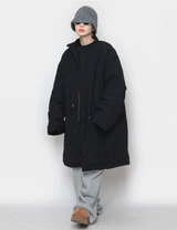 ロングボンバーパッディドジャケット