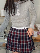 ribbon long sleeve T-shirt (4colors)