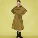 ボタンアップドレス / Button-up dress olive