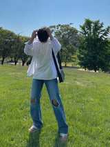 イージーデストロイデニムパンツ