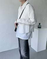 ウォッシングルースフィットクロップシャツ / ECT Washing Loose-Fit Cropped Shirt (4 colors)