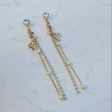 Ribbon and Crystal Drops Piercing - Gold