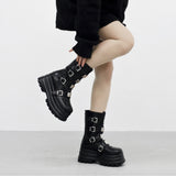 Buckle Platform Boots on Key