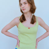 ローズノースリーブTシャツ / ROSE SLEEVELESS TEE, SUNNY LIME