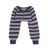 [NF] VEINING KNIT BOLERO (PURPLE)_F22ZA920