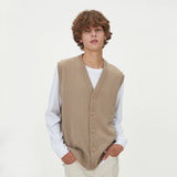 BUTTONS KNIT VEST_MOCHA (6612831010934)