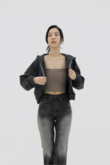 サンディンググレーブーツカットデニムパンツ/no.3015 Sanding Gray Bootcut Denim Pants