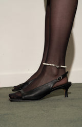 pearl heart anklet