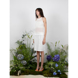 サイドストラップボタンスカート / SIDE STRAP BUTTON SKIRT - WHITE