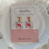 ザアンティークローズスクエアピアス / The Antique Rose Square Piercing