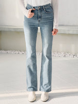 ロングセミブーツカットデニムパンツ / W52 LONG SEMI BOOTS CUT DENIM PANTS_LIGHT BLUE