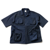 リップスタックポケットオーバーサイズドショートシャツ / LIPSTACK POCKET OVERSIZED SHORT SHIRTS (4552304558198)