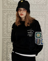 GRANNY SQUARE SWEATSHIRT BLACK (6691428434038)