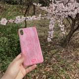 ピンクマーブルスマホハードケース / Pink marble hard case