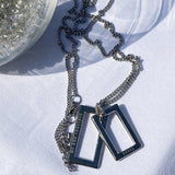 logo two-pendant necklace (6640071573622)