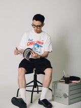 DAKYAM 2023 S/S Let's Chill Dude Retro Sandwich Kids Head T-Shirt
