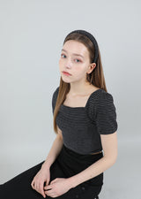 モダンストライプヘアバンド / Modern Stripe HairBand Black