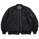BBD Ripped Custom Sprayed logo MA-1 Bomber Jacket (Black)